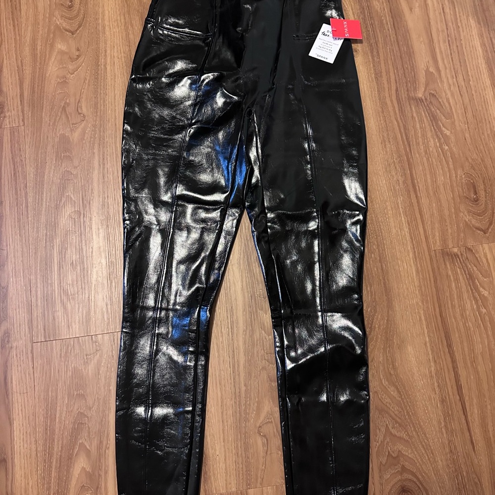 SPANX Black Faux Leather Leggings